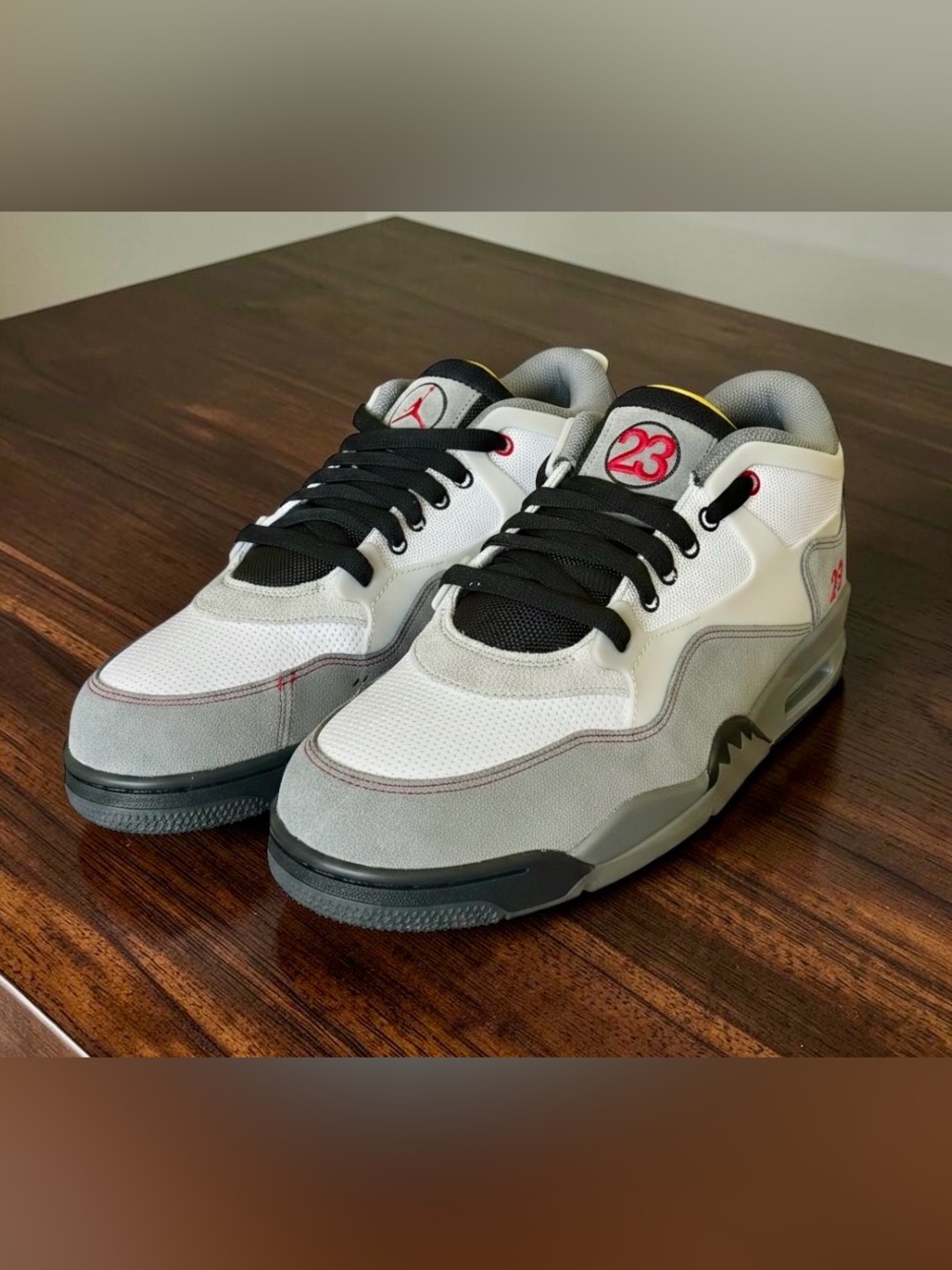 Air Jordan 4 RM Premium Sneakers Size 12 (US) Brand New White/Black/Smoke Gray